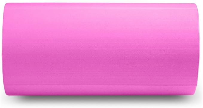Crown Sporting Goods 12" x 6" Premium EVA Foam Roller – Firm, Dense, and Shape-Restoring (Pink)