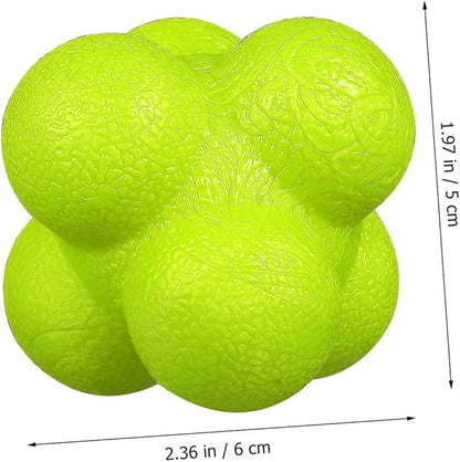 6 Pcs Hexagonal Reaction Balls Fitness Reaction Training for Sports Agility and Hand Eye Coordination High Difficulty Challenge with Elastic Bounce for Basketball Soccer Volleyball