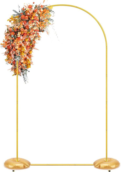 2 Pieces Golden Water Bag for Arch Stands Base, Heavy Weight Water Bag for Wedding Birthday Party Arch Backdrop Stand, Metal Arch Frame Base, Thickened Water Fillable Base (Upgrad 2.0)