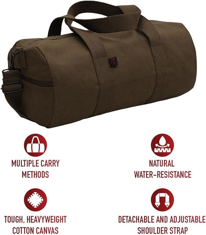 Rothco Heavy-Duty Canvas Shoulder Duffle Bag - Rugged Travel Gym Gear Equipment Bag