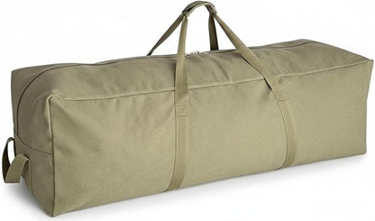 Extra Large Canvas Travel Duffle Bag Heavy Duty, Sports Military Camping Tent Travel Storage