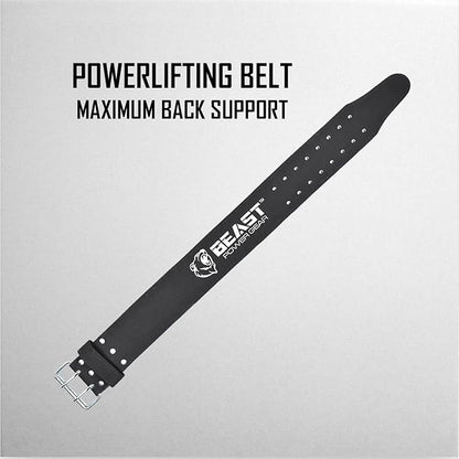 Beast Power Gear Weight Lifting Belts - Free Strap 4” Wide 10mm Thick for Weightlifting Bodybuilding Powerlifting Belt Superior Back Support Gym Belts for Men Women