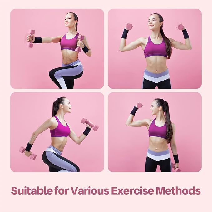 Zempox Adjustable Dumbbell Set of 2, 4 in 1 Free Weights Dumbbells Set for Women, Hand Weights for Women at Home, Each 2lb 3lb 4lb 5lb with TPU Soft Rubber Handle for Home Gym Exercise Training