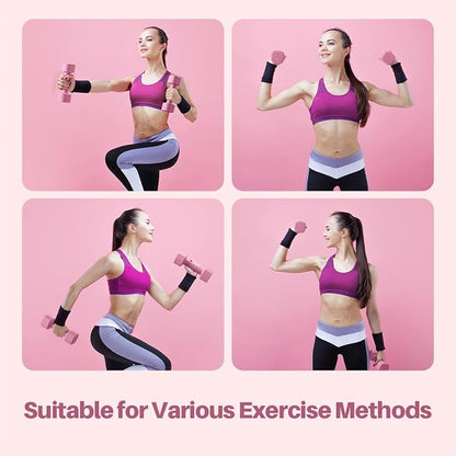 Zempox Adjustable Dumbbell Set of 2, 4 in 1 Free Weights Dumbbells Set for Women, Hand Weights for Women at Home, Each 2lb 3lb 4lb 5lb with TPU Soft Rubber Handle for Home Gym Exercise Training