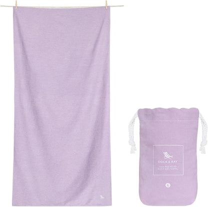 Dock & Bay Beach Towel - Quick Dry, Sand Free - Compact, Lightweight - 100% Recycled - Includes Bag - Set of 6 - Essentials, Extra Large (200x90cm, 78x35)