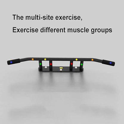 Indoor Exercise Fitness Pull-up Bar, Wall-Mounted Horizontal Bar, Multifunctional Strength Training Rod, for Home Gym, Easy to Install (Steel)