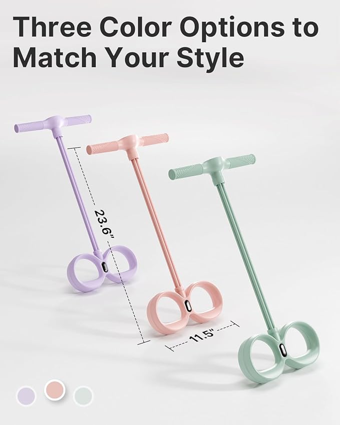 YOTTOY Smart Foot Pedal Puller with Digital Counter, Pedal Puller Resistance Band System with Handles for Full Body Stretching Yoga Home Workout