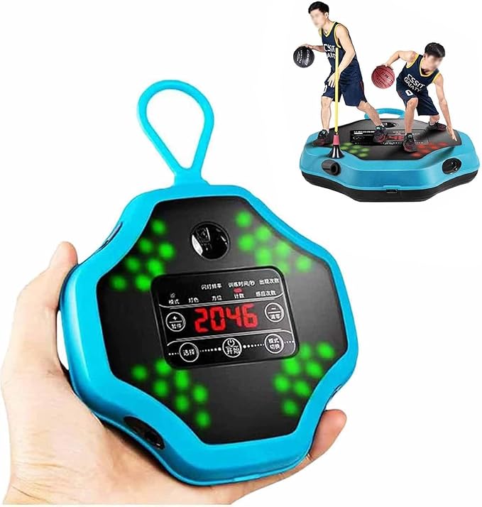 Agility Training Light, Smart Reaction Lights with Counting and Timing Function, Four-Color Strobe Change and 26 Gear Frequency Adjustable, for Speed Physical Training, Fitness, Sports