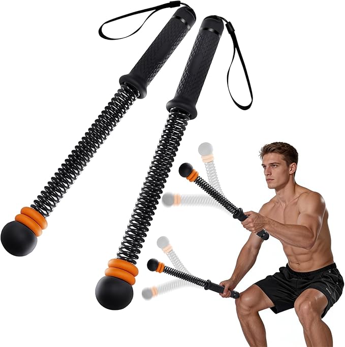Portable Ropeless Battle Ropes, Adjustable Weighted Cordless Battle Ropes for Home Gym Exercise, Weighted Exercise Equipment for Low-Impact Aerobic Training, Strength & HIIT, for Men & Women (Black)
