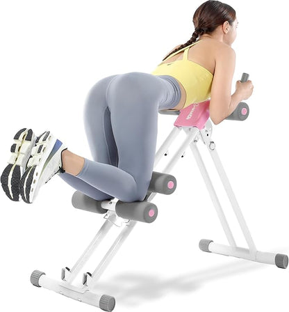 GuuG Ab Machine Ab Trainer Machine : Adjustable Ab Machine for Stomach Workout at Home Gym Ab Workout Foldable Core Strength Training Equipment Home Gym System