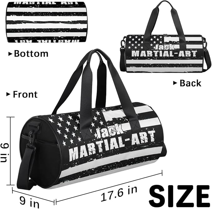 Personalized-Martial-Arts-Gear-Bag for Karate Teakwondo, Custom Jiujitsu Bag for Boys, Karate Teakwondo Bag for Gear Waterproof Lightweight Large USA