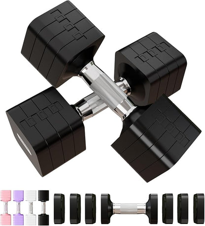 15LB 20LB 30LB 40LB 50LB Adjustable Dumbbell Set Free Weights Dumbbells Set for Women Men Hand Weights Sets Adjust Dumbbell Weight Sets for Home Gym Exercise Workout Strength Training Equipments