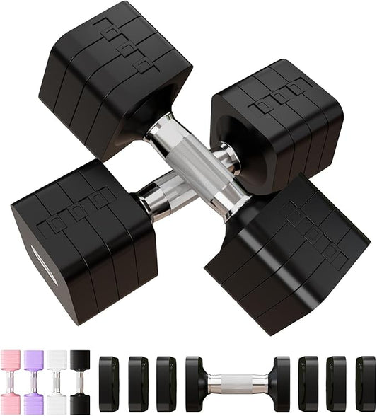 15LB 20LB 30LB 40LB 50LB Adjustable Dumbbell Set Free Weights Dumbbells Set for Women Men Hand Weights Sets Adjust Dumbbell Weight Sets for Home Gym Exercise Workout Strength Training Equipments
