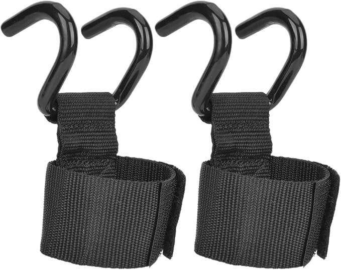 Weight Lifting Hooks Gym Grips Straps 2Pcs Durable Wrist Support for Fitness Training Equipment Steel Material Black Color 276g