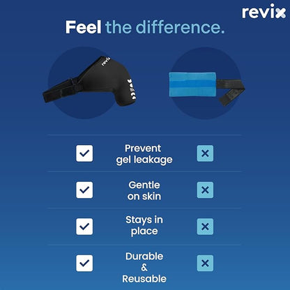 REVIX XL Shoulder Ice Pack for Rotator Cuff and Arm, Reusable Large Cold Gel Wrap with Compression, Quick-On & Quick-Off Design, Flexible Fit for Sports Recovery, Workout Relief, and Everyday Comfort