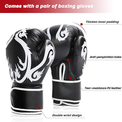 Dripex Freestanding Punching Bag, Heavy Boxing Bag with Stand for Adult Youth - Men Standing Boxing Punch Bag for Home Gym Workout
