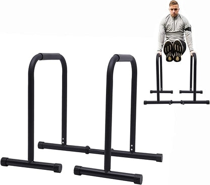 Dip Bar, Adjustable Parallel Bars for Home Workout, Dip Station with 440lbs Loading Capacity, Heavy Duty Parallel Bars Workout Equipment for Calisthenics, Strength Training