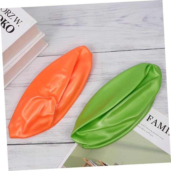 Angoily 2pcs Anti-Burst Yoga Ball Mini Pilates Ball with Thickened PVC Material, Balancing Stability Trainer for Home Fitness and Exercise (15-35cm Random Size, Orange Green)
