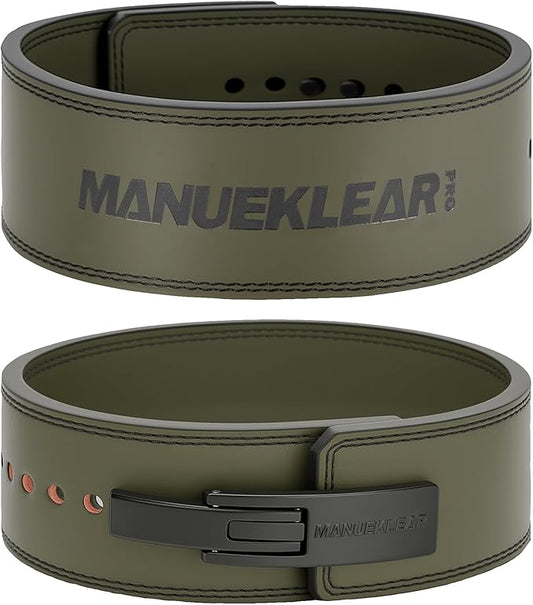MANUEKLEAR 10mm Thick & 4inch Wide Weight Lifting Belt Lever, Lever Belt Weightlifting for Men and Women, Powerlifting Lever Gym Belt for Squat Deadlift Workout