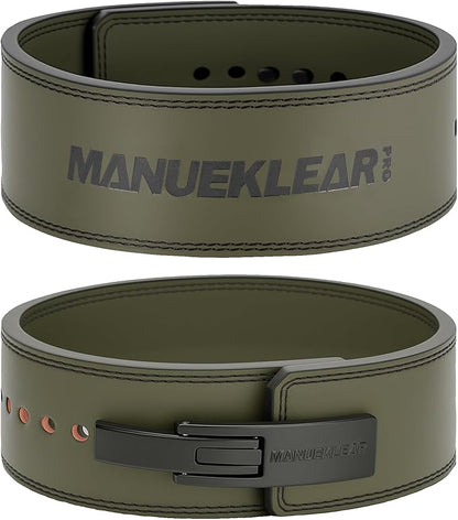 MANUEKLEAR 10mm Thick & 4inch Wide Weight Lifting Belt Lever, Lever Belt Weightlifting for Men and Women, Powerlifting Lever Gym Belt for Squat Deadlift Workout