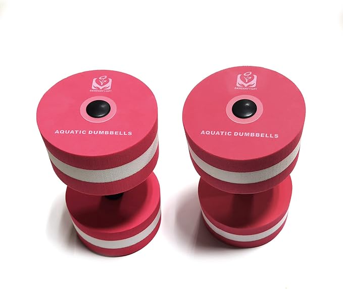 davidamy's gift Upgrade Water Aerobic Exercise Foam Dumbbells Pool Resistance 1 Pair, Water Fitness Exercises Equipment for Weight Loss
