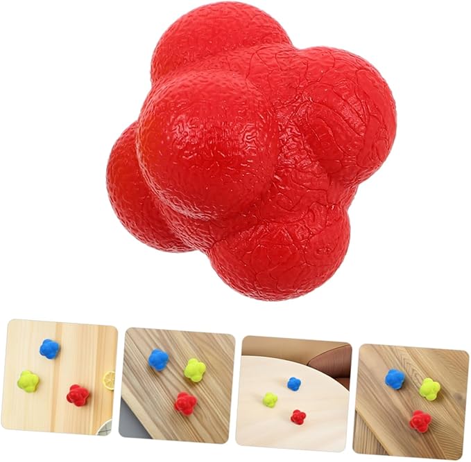 Toyvian 6pcs Reaction Speed Training Balls Enhance Hand Eye Coordination and Reflexes for Sports and Fitness and Elastic Reaction Balls for Kids and Adults
