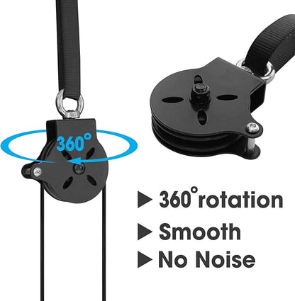 Yes4All Cable Machine Attachment, Row Handles, Tricep Rope, Straight Bar, V Bar, LAT Pulldown Accessories Load 880 LB for Home Gym