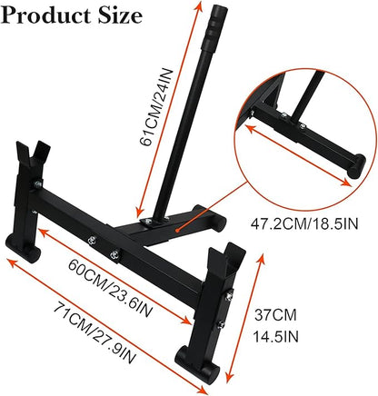 Deadlift Barbell Jack Stand, Heavy Duty Steel Deadlift Jack for Easy Changing Plates, Anti-slip Handle Deadlift Stand, Home Gym Deadlift Exercises, Weight Training Equipment