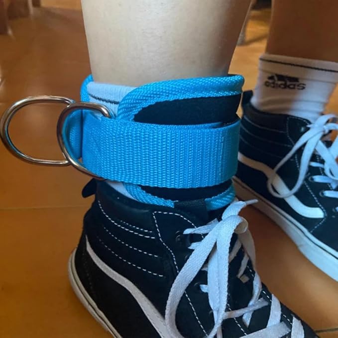 Ankle Strap Ankle Resistance Band Wrist Cuff Padded Strap Adjustable Fitness Glute Kickback D-Ring for Cable Machine Gym Foot Leg Training Brace Support 1 Pack