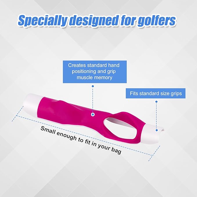 Golf Club Grip Trainer, Right Hand Lightweight Swing Trainer Golf Training Aid with Anti-Slip Wrist Support Accessories for Correct Hand Position & Grasp