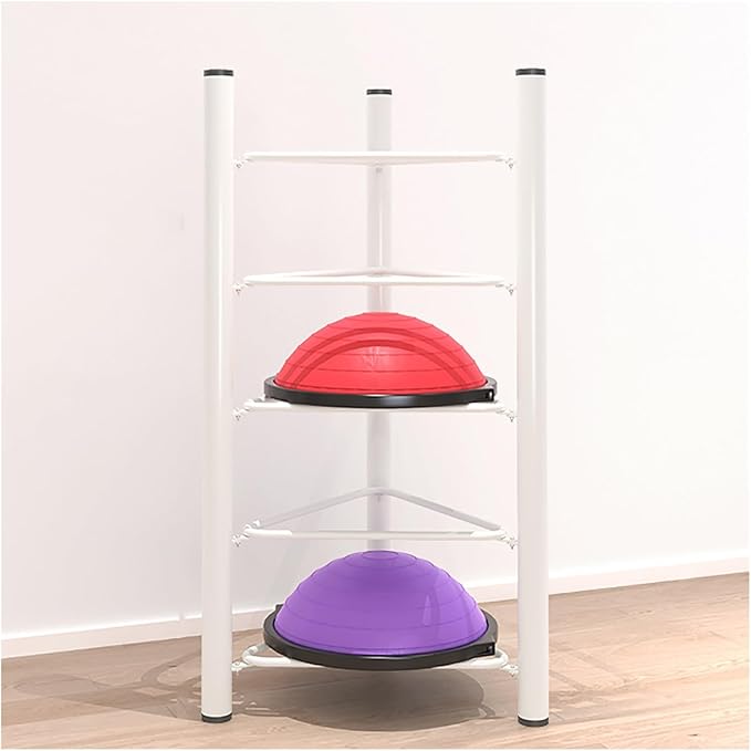 JYDQM Sports Ball Storage Rack Half Ball Balance Trainer Holder Freestanding Exercise Half Ball Stand Rack, Gym/Yoga Studio 5/6 Layer Stability Balls Organizer, Workout Equipment Shelf