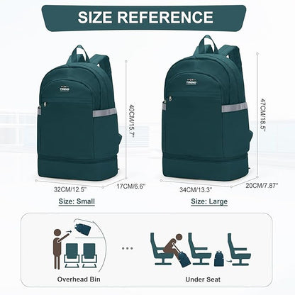 coofay Gym Backpack For Women Men Dance Sports Backpack With Shoe Compartment Waterproof Travel Backpacks Gym Bag Peacock Blue