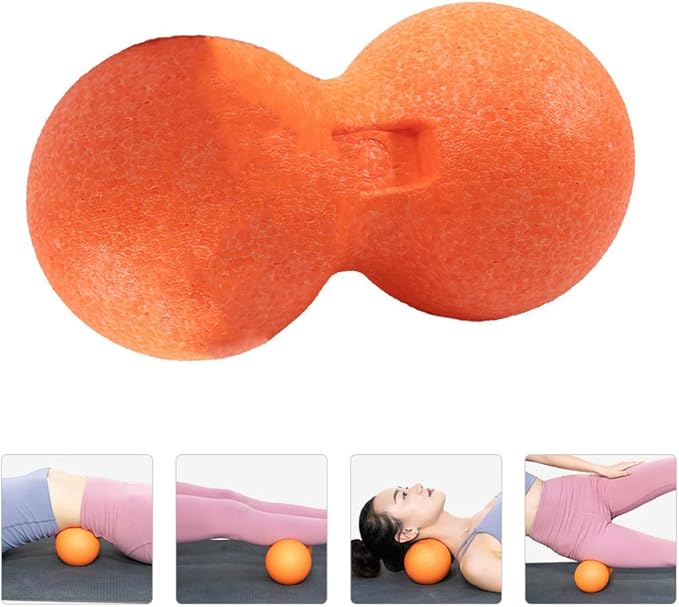 Mikinona Peanut Muscle Massage Roller Epp Deep Tissue Massage Ball for Fitness Orange Single Piece Muscle Relaxation and Trigger Point Therapy