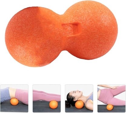 Mikinona Peanut Muscle Massage Roller Epp Deep Tissue Massage Ball for Fitness Orange Single Piece Muscle Relaxation and Trigger Point Therapy