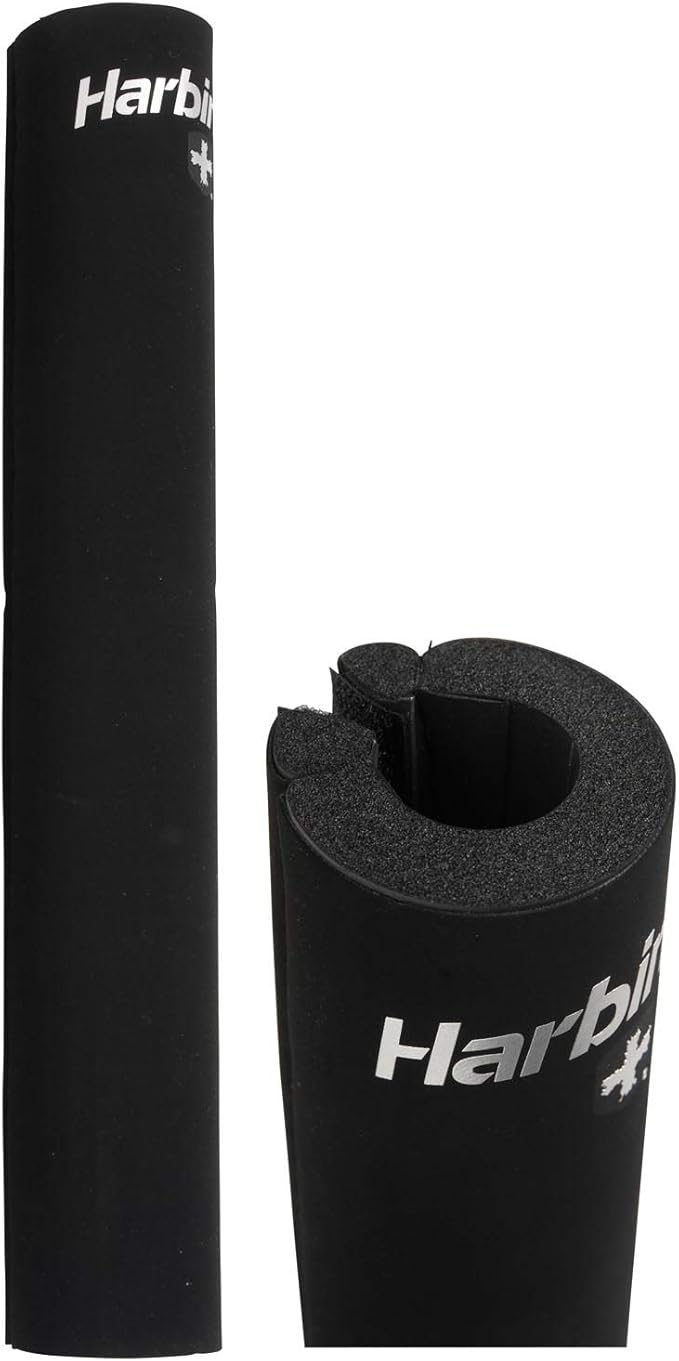 Harbinger NeoTek Foam Core Bar Pad, Standard 14" & Olympic 16" for Squats, Lunges, Hip Thrusts, Weightlifting
