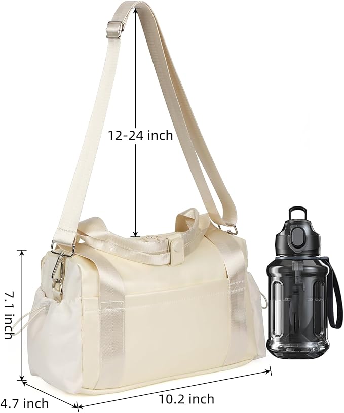 ALUSBELL Women's Sport Gym Tote Bag Small Duffels Bag with Wet Compartment, Carry On Crossbody Bag For Sport Travel Workout