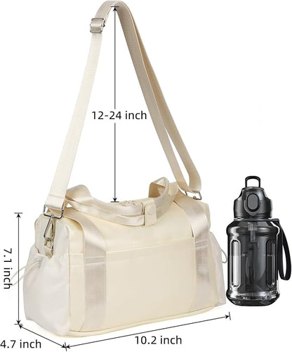 ALUSBELL Women's Sport Gym Tote Bag Small Duffels Bag with Wet Compartment, Carry On Crossbody Bag For Sport Travel Workout