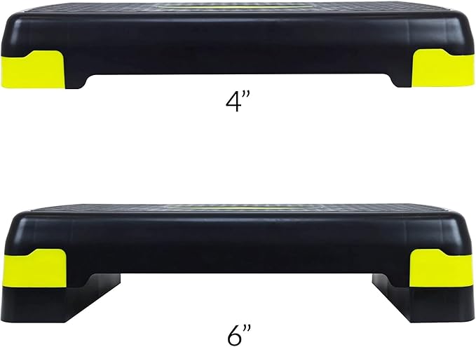 Fitvids Adjustable Workout Aerobic Stepper Step Platform Trainer, 27-Inch, Multiple Colors
