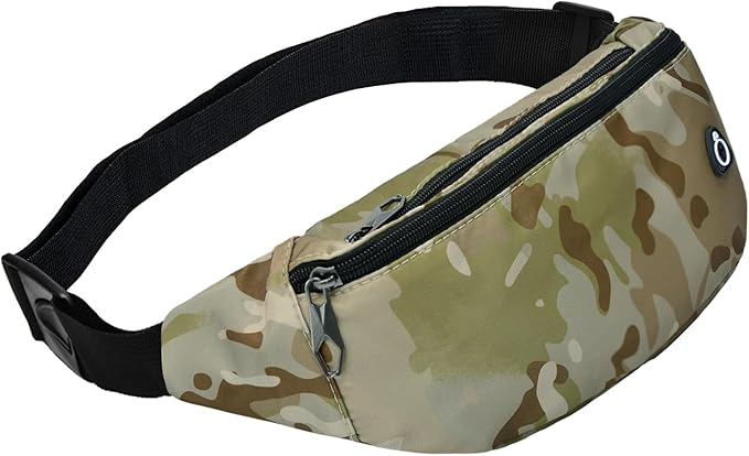 Fanny Pack for Men Women, Waterproof Sports Waist Bag Pack, Belt Bag for Travel Hiking Running