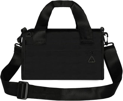 Mini Gym Bag Sport Bag Adjustable Small Duffle Bag Detachable Strap Gym Tote for Women Men Portable Fitness Shoulder Bag for Sports Travel (Black)