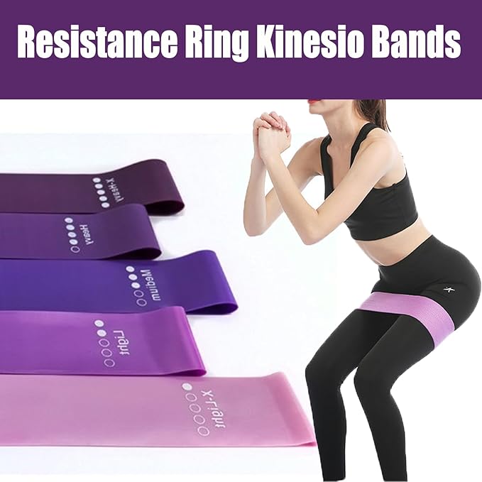 Resistance Bands for Working Out, Pull Up Bands Assistance, Exercise Workout Bands Resistance Set for Men Women 5 Pcs (Purple, 5 Different Levels)
