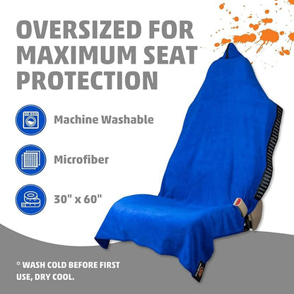 Orange Mud Transition & Seat Wrap V2.0 – Royal Blue Waterproof Car Seat Cover, Changing Kilt & Quick-Dry Towel – Secure Fit for Athletes, Runners, Cyclists, Triathletes