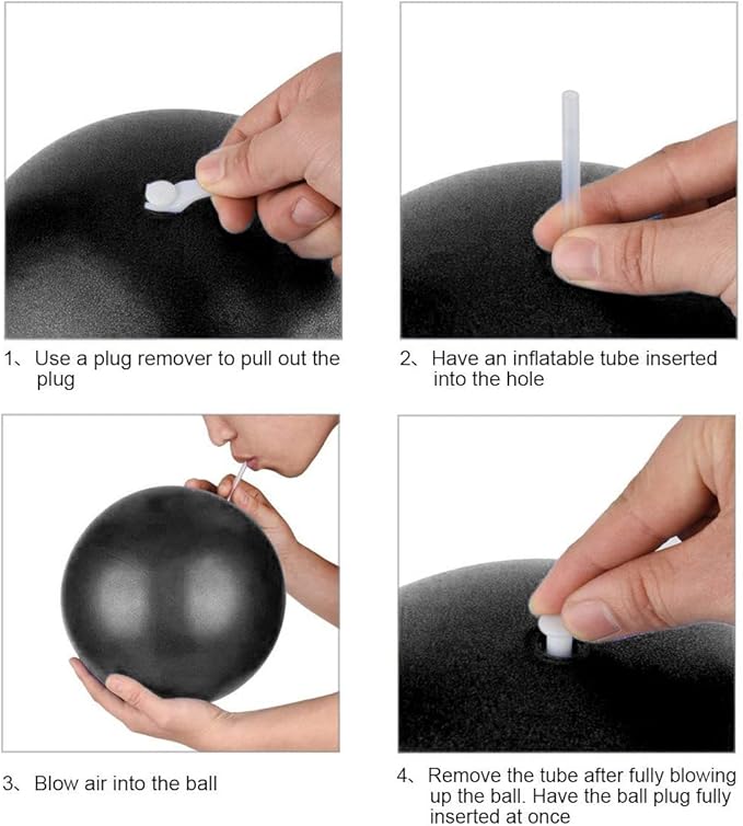 2 Pack Exercise Balls, 8-9 Inch Mini Pilates Yoga Balls, Anti-Burst Small Fitness Balls for Pilates, Yoga, Core Training and Physical Therapy, Improves Balance