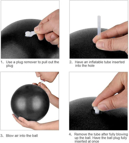 2 Pack Exercise Balls, 8-9 Inch Mini Pilates Yoga Balls, Anti-Burst Small Fitness Balls for Pilates, Yoga, Core Training and Physical Therapy, Improves Balance