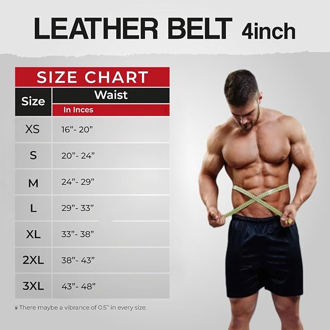 Leather Weightlifting Belt for Men & Women – 4" & 6" Width – Heavy Duty Gym Belt for Powerlifting, Bodybuilding, CrossFit – Adjustable Support for Back & Core – Ideal for Squats & Deadlifts