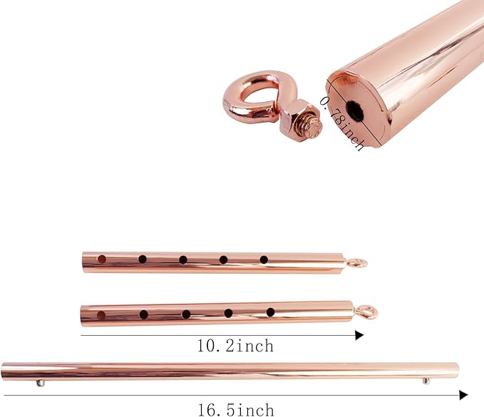 Spreader Bar Expandable Rose Gold Stainless Steel Bar, Yoga Training Fitness Gear, Workout Bar,Sports Gym Kit