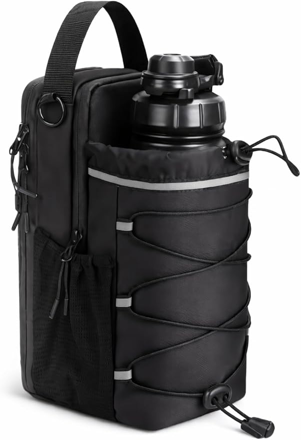 Magnetic Gym Bag with Phone Pocket, Fitness Bag Kit with Large Capacity Water Bottle, Sling & Premium Water Resistant Material, Travel & Workouts for Men Women, Gym Carrier Backpack