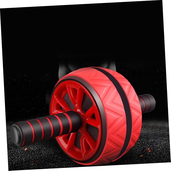 VICASKY Ab Roller Wheel Fitness Abdominal Trainer with Core Strengthening Exercise Roller for Home Workout Red Suitable for Men and Women