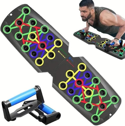 Push Up Board Fitness, Portable Foldable 28 in 1 Push Up Bar at Home Gym, Pushup Handles for Floor. Professional Strength Training Equipment For Man and Women