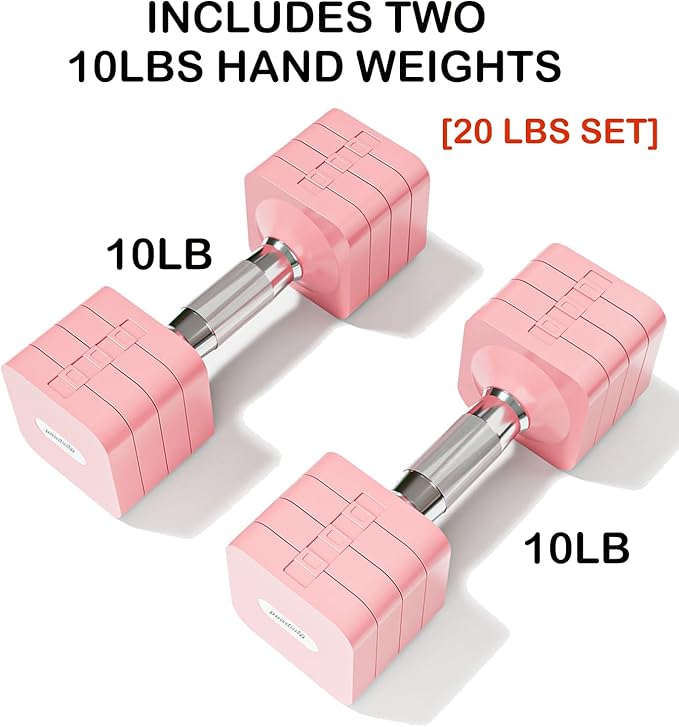 15LB 20LB 30LB 40LB 50LB Adjustable Dumbbell Set Free Weights Dumbbells Set for Women Men Hand Weights Sets Adjust Dumbbell Weight Sets for Home Gym Exercise Workout Strength Training Equipments
